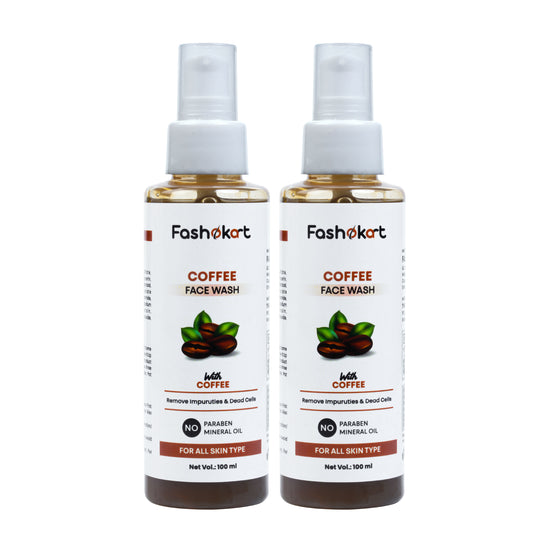 Fashokart Deep Cleansing Coffee Face Wash | Energizes Skin | Radiant Skin - 100 Ml - Pack of 2